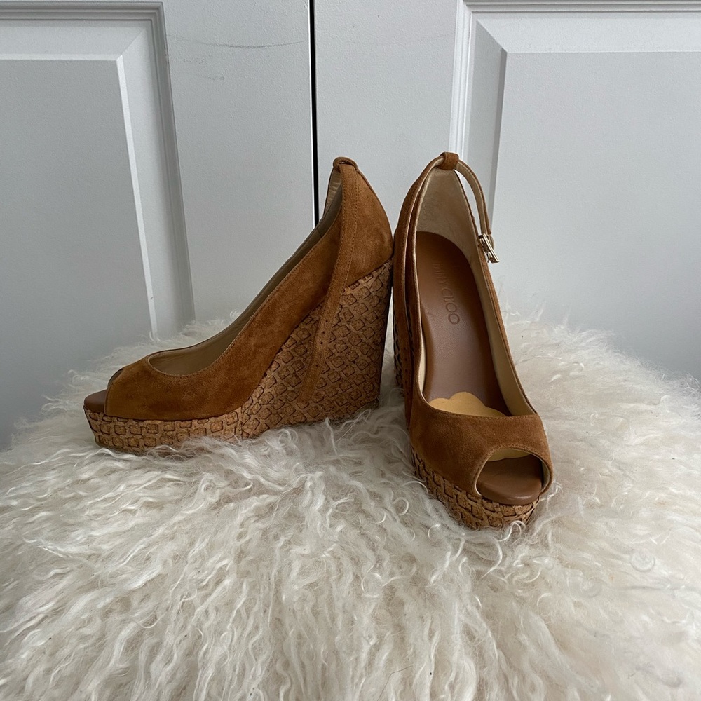 Jimmy Choo Wedge Cork Heel 38 - Picture 4 of 7